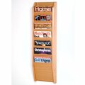 Latestluxury Cascade 7 Pocket Magazine Rack - Black, Mahogany & Light Oak LA3959197